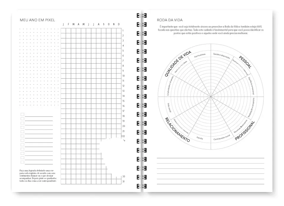 Arquivo Miolo Planner Básico 2025 Horizontal - Trilha de papel 7