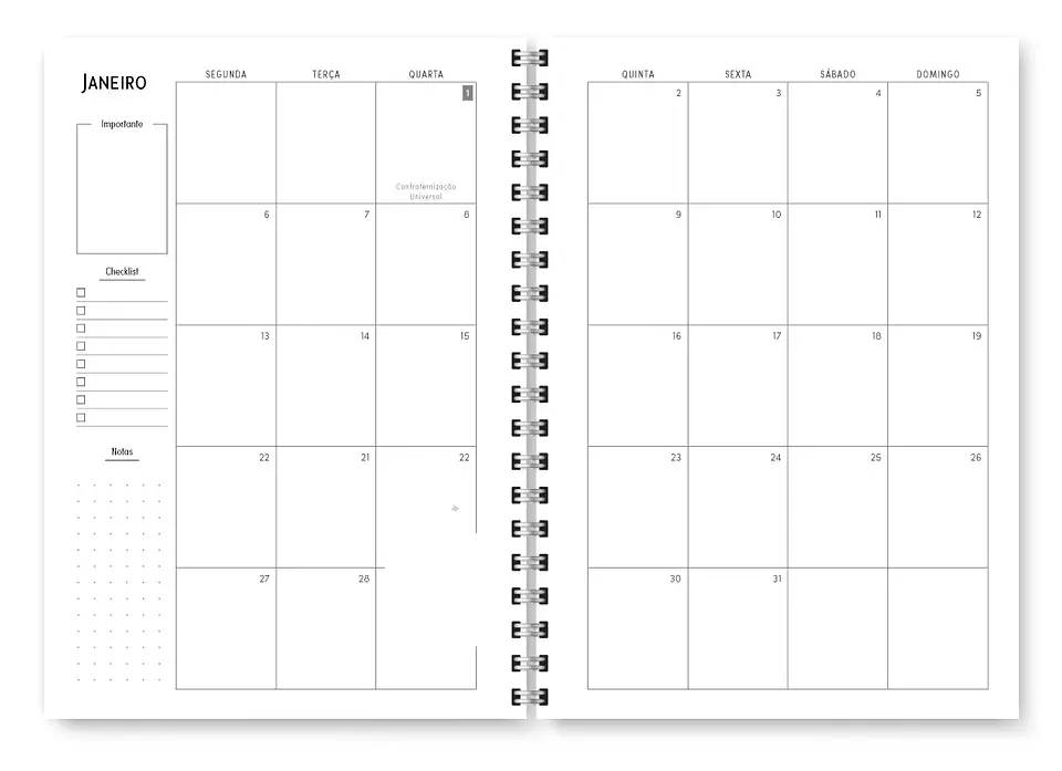 Arquivo Miolo Planner Básico 2025 Horizontal - Trilha de papel 10