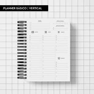 Arquivo Miolo Planner Básico 2025 Vertical - Trilha de papel