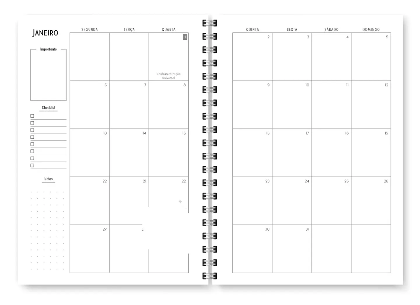 Arquivo Miolo Planner Básico 2025 Vertical - Trilha de papel 10