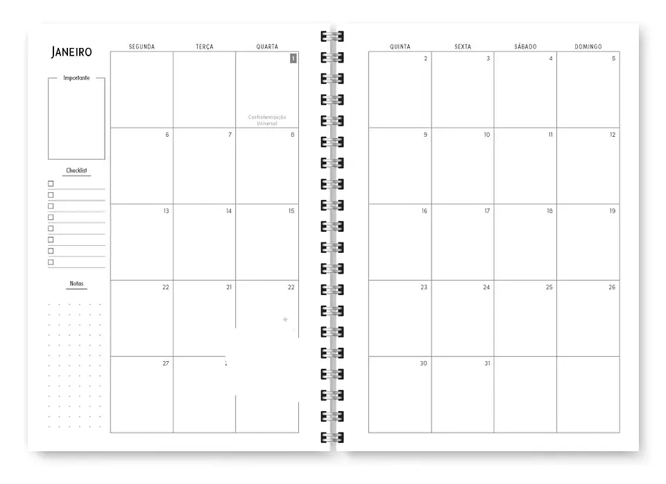 Arquivo Miolo Planner Básico 2025 Vertical - Trilha de papel 10