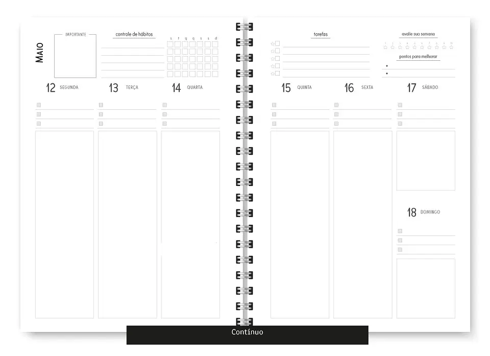 Arquivo Miolo Planner Básico 2025 Vertical - Trilha de papel 14