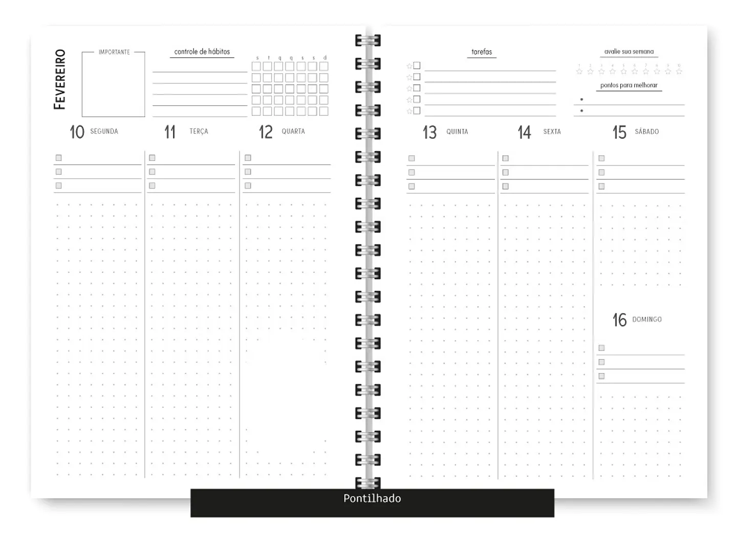 Arquivo Miolo Planner Básico 2025 Vertical - Trilha de papel 16