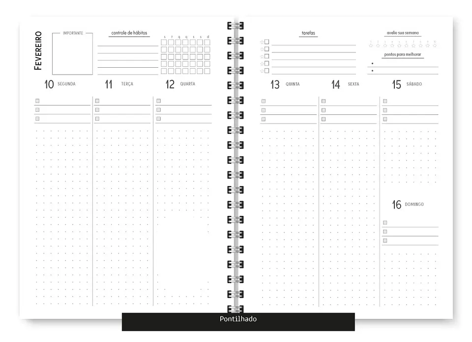 Arquivo Miolo Planner Básico 2025 Vertical - Trilha de papel 16