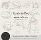 Kit Digital Fundo do Mar Para Colorir Preto e Branco - TUTTI - Thumbnail 1