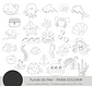 Kit Digital Fundo do Mar Para Colorir Preto e Branco - TUTTI - Thumbnail 2