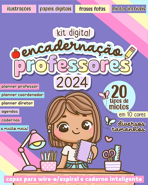 Arquivo Kit Encadermação Dia dos Professores 2024 - LETTERINHAS