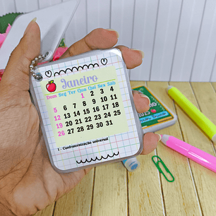 Arquivo Dia dos Professores Chaveiro Calendário 2025