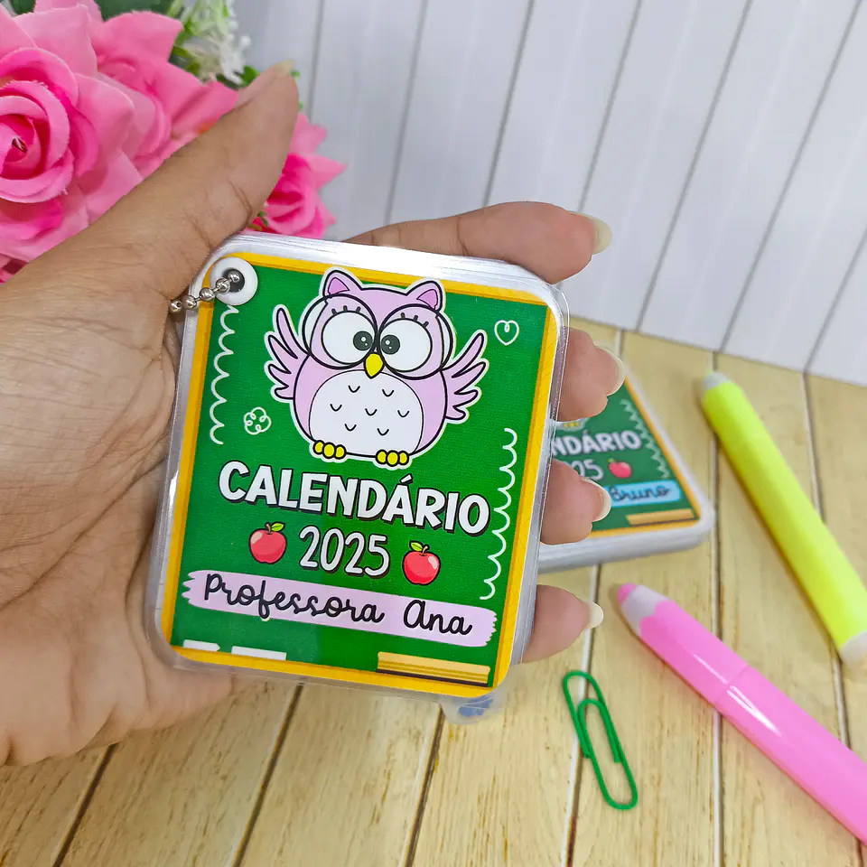 Arquivo Dia dos Professores Chaveiro Calendário 2025 2