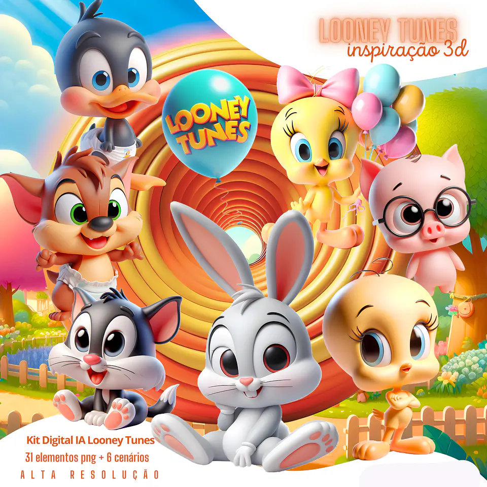 Kit Digital Baby Looney Tunes - Fanddy 1