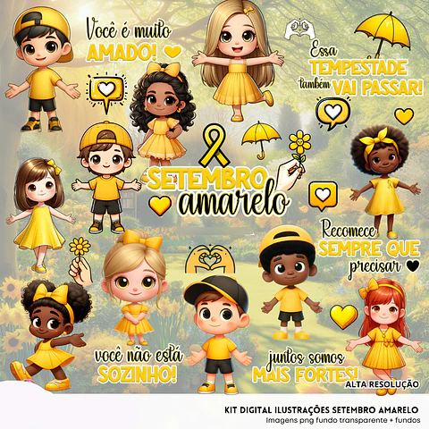 Kit Digital Setembro Amarelo - Fanddy