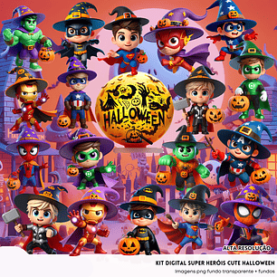 Kit Digital Super Hérois Halloween - Fanddy