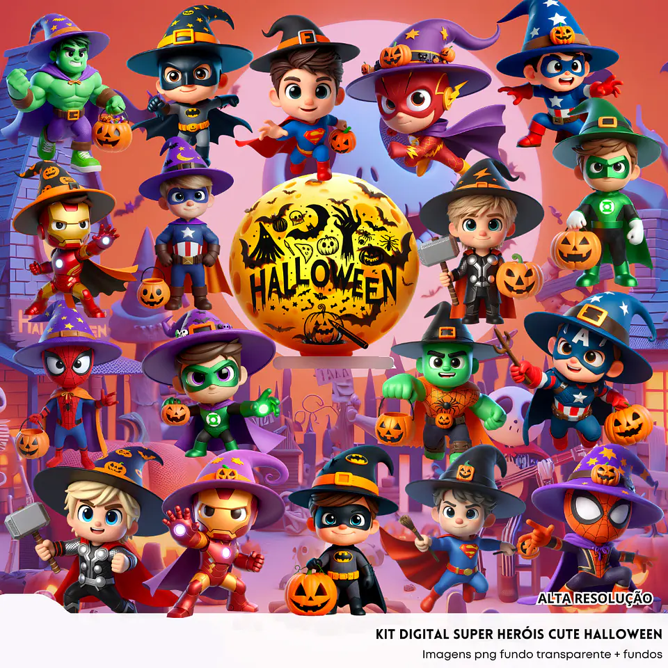 Kit Digital Super Hérois Halloween - Fanddy 1