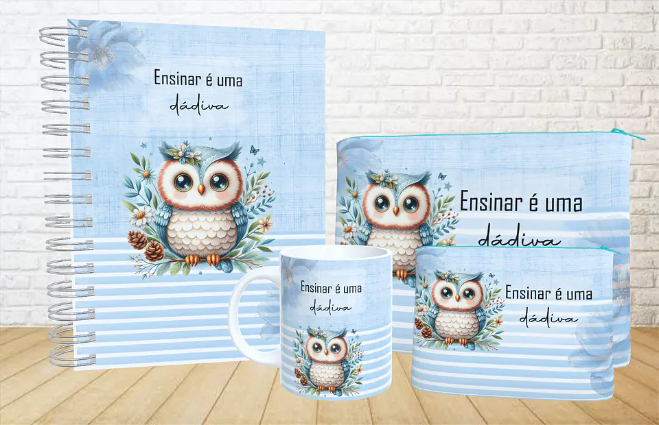 Arquivo Dia dos Professores Combo Sublimação Corujinha - maria fumaça 5