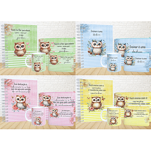 Arquivo Dia dos Professores Combo Sublimação Corujinha - maria fumaça