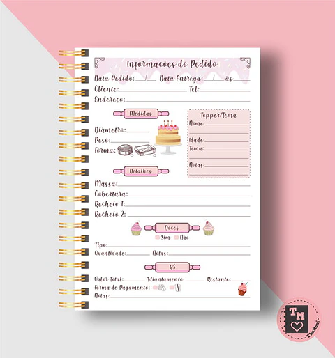 Arquivo Caderno de Pedido Confeitaria