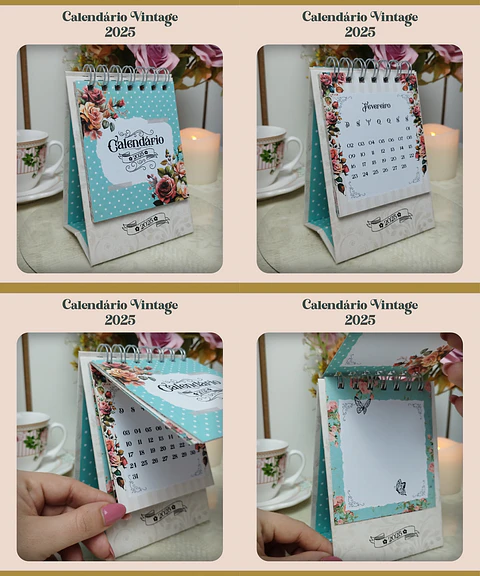 Arquivo Calendário Vintage 2025 - PERFEITO MIOLO
