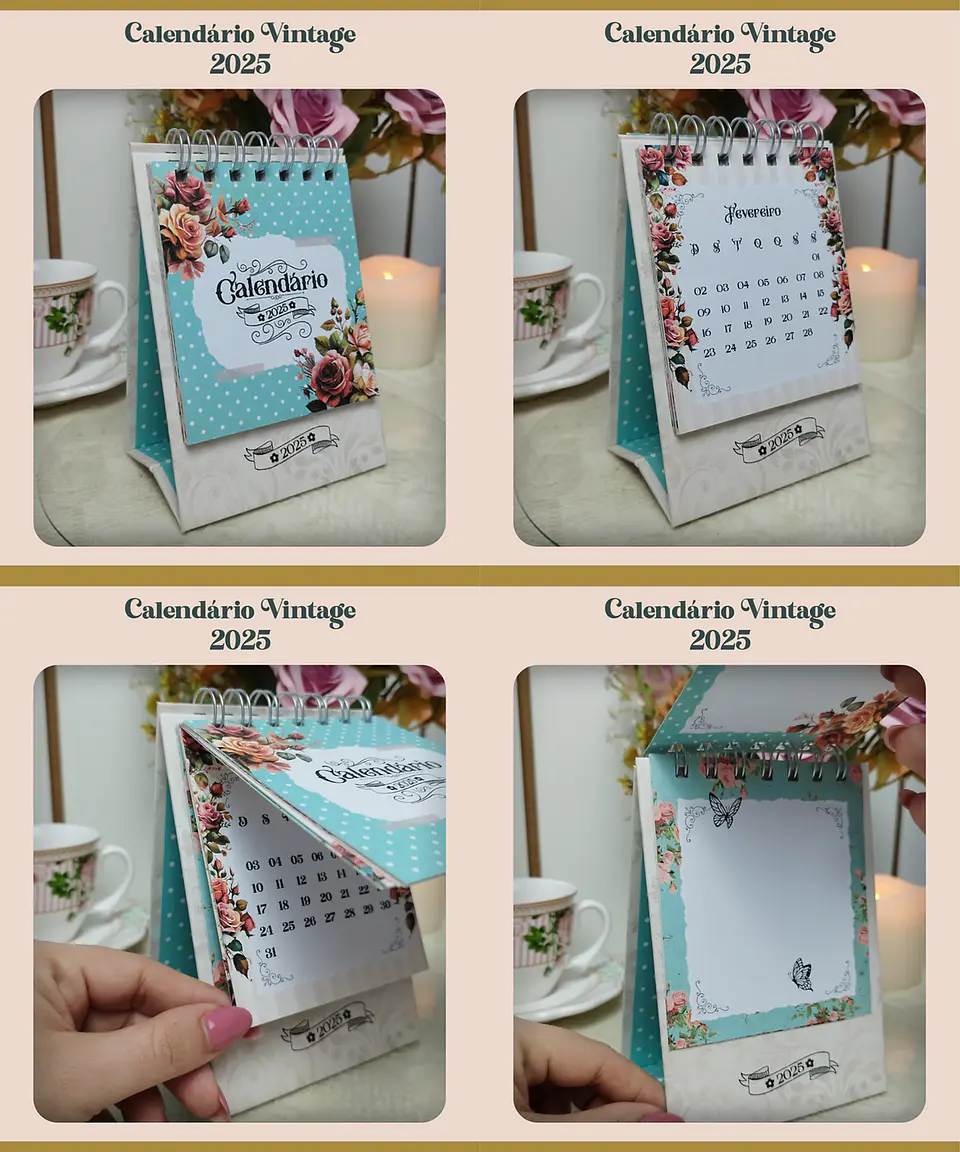 Arquivo Calendário Vintage 2025 - PERFEITO MIOLO 1