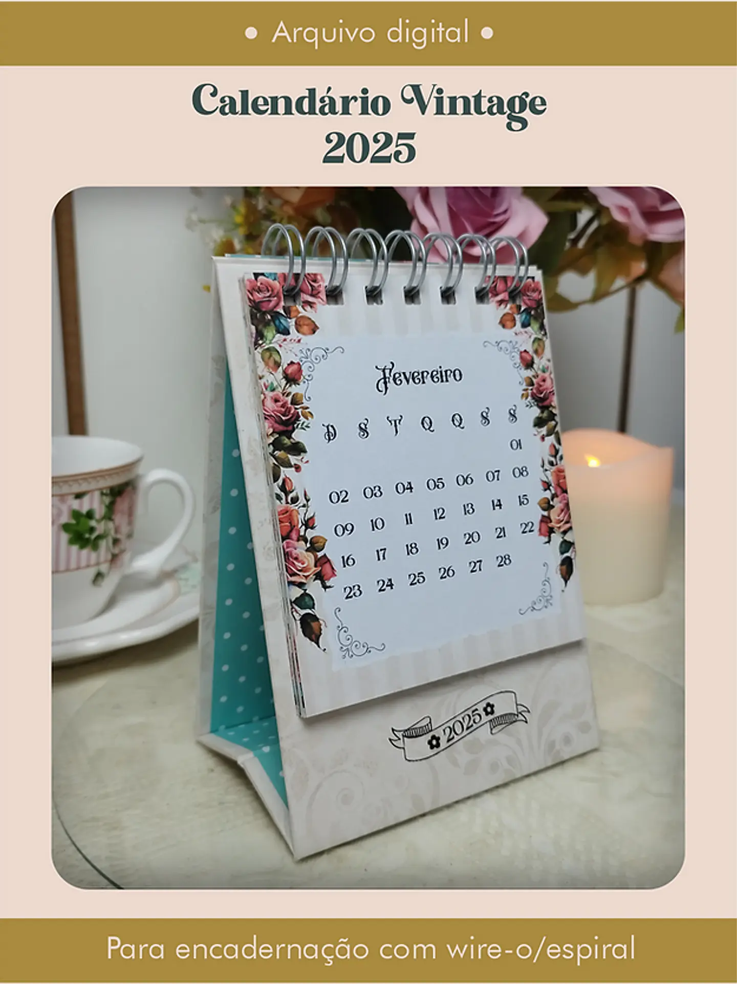 Arquivo Calendário Vintage 2025 - PERFEITO MIOLO 3