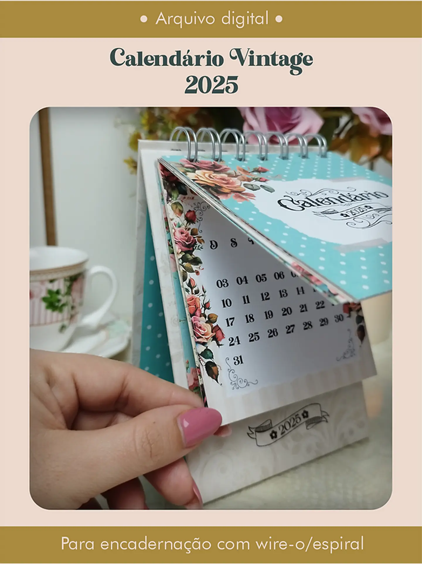 Arquivo Calendário Vintage 2025 - PERFEITO MIOLO 4