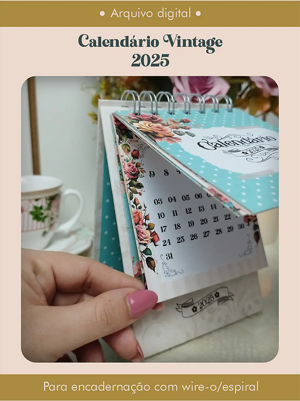 Arquivo Calendário Vintage 2025 - PERFEITO MIOLO 4