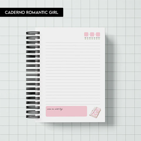 Arquivo Miolo de Caderno Romantic Girl
