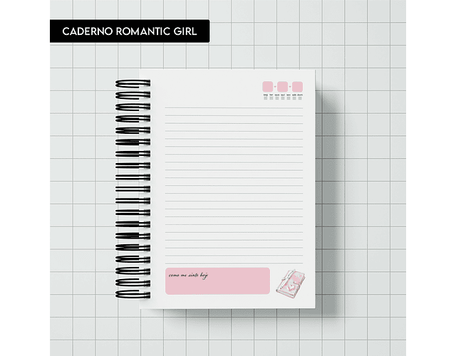 Arquivo Miolo de Caderno Romantic Girl