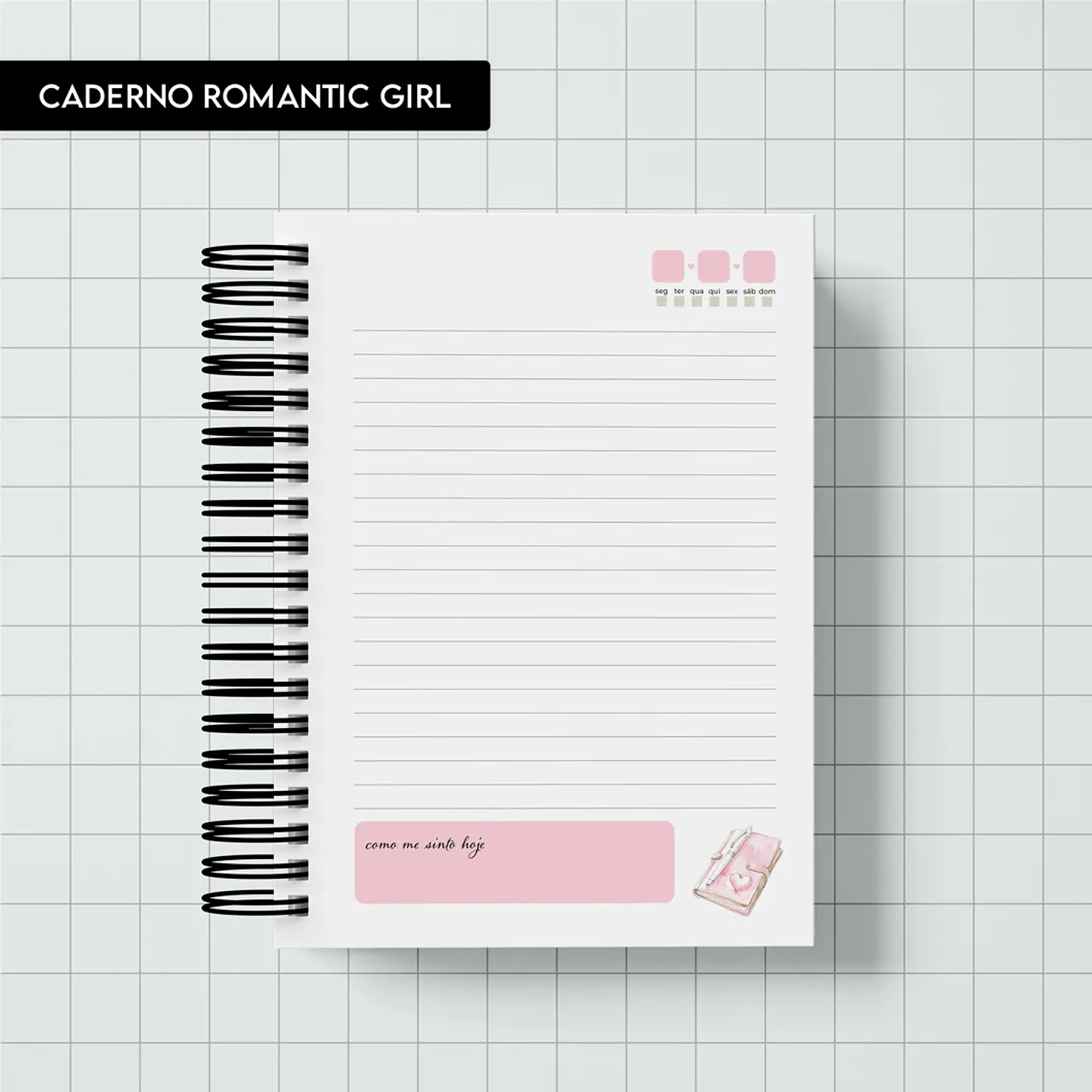 Arquivo Miolo de Caderno Romantic Girl 1