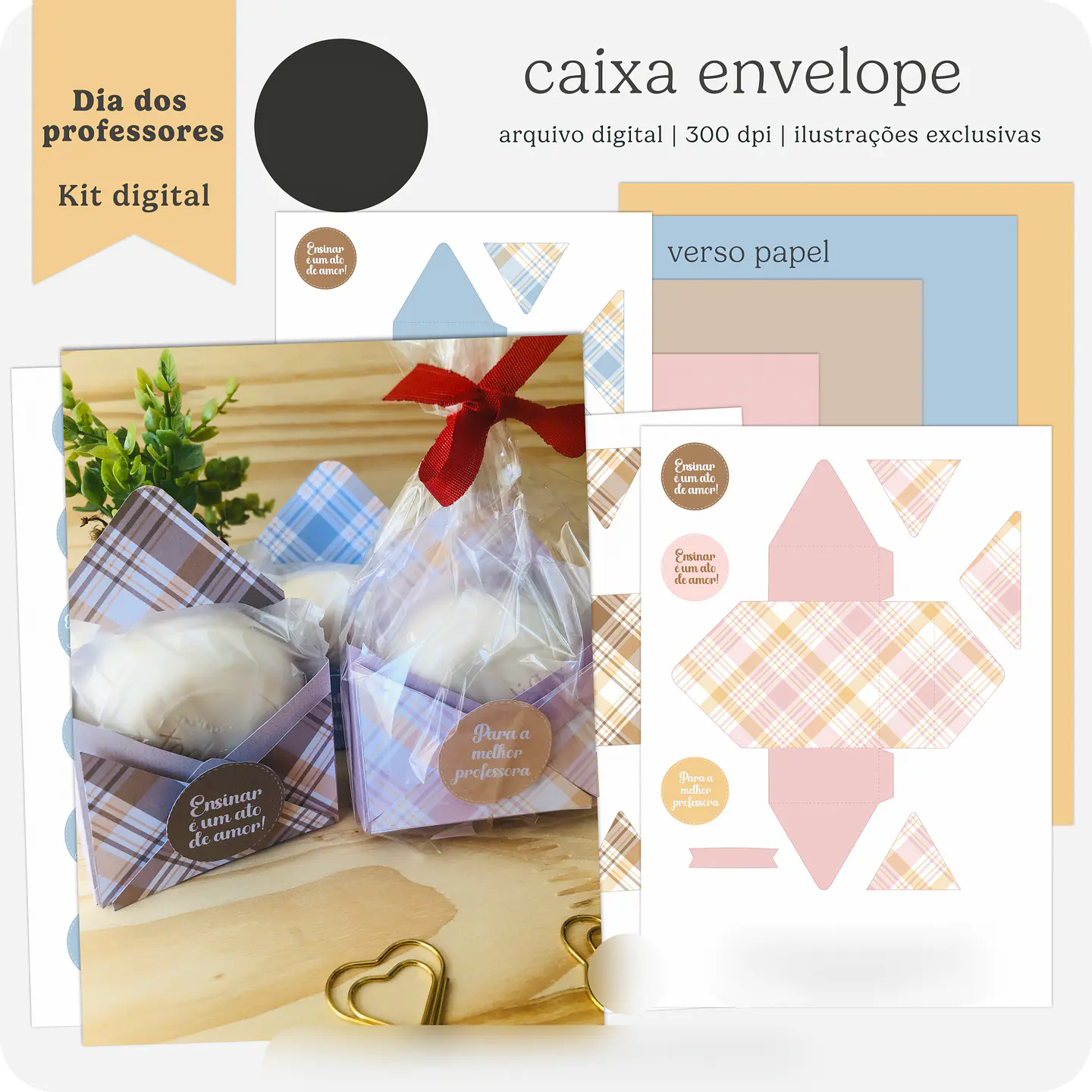 Kit Digital Dia dos Professores Gente que ama ensinar - TUTTI 3