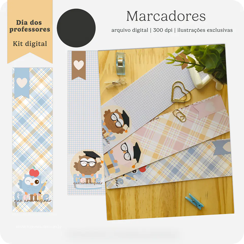 Kit Digital Dia dos Professores Gente que ama ensinar - TUTTI 4