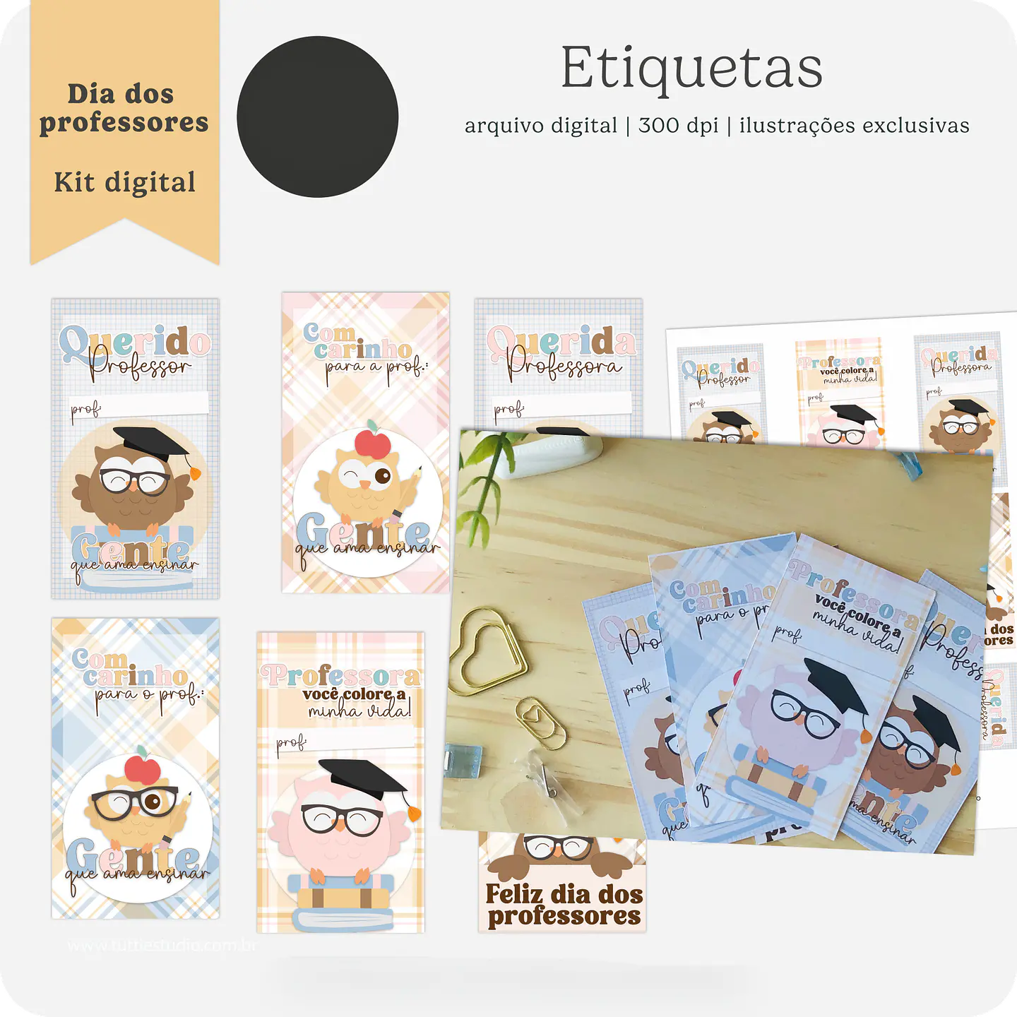 Kit Digital Dia dos Professores Gente que ama ensinar - TUTTI 7