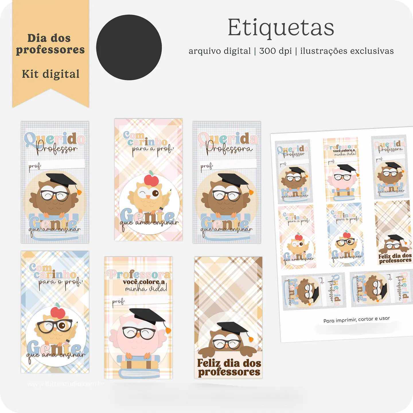 Kit Digital Dia dos Professores Gente que ama ensinar - TUTTI 8