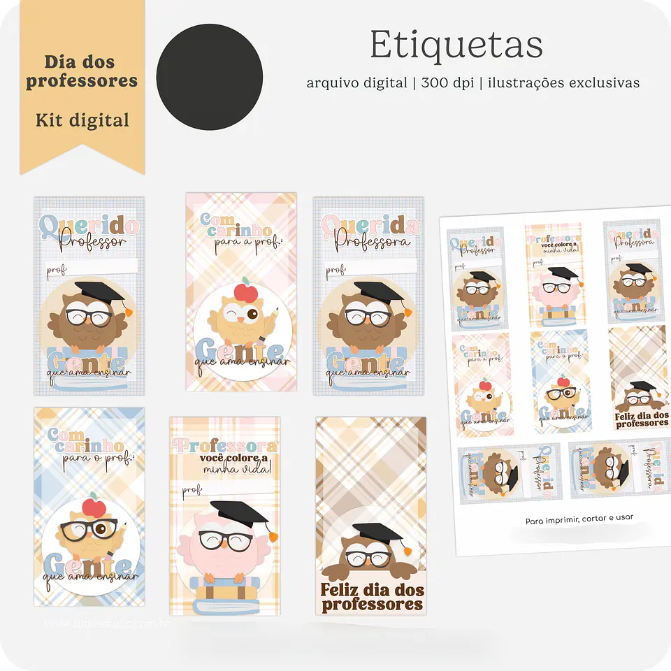 Kit Digital Dia dos Professores Gente que ama ensinar - TUTTI 8