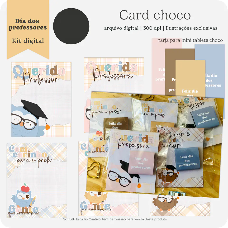 Kit Digital Dia dos Professores Gente que ama ensinar - TUTTI 11