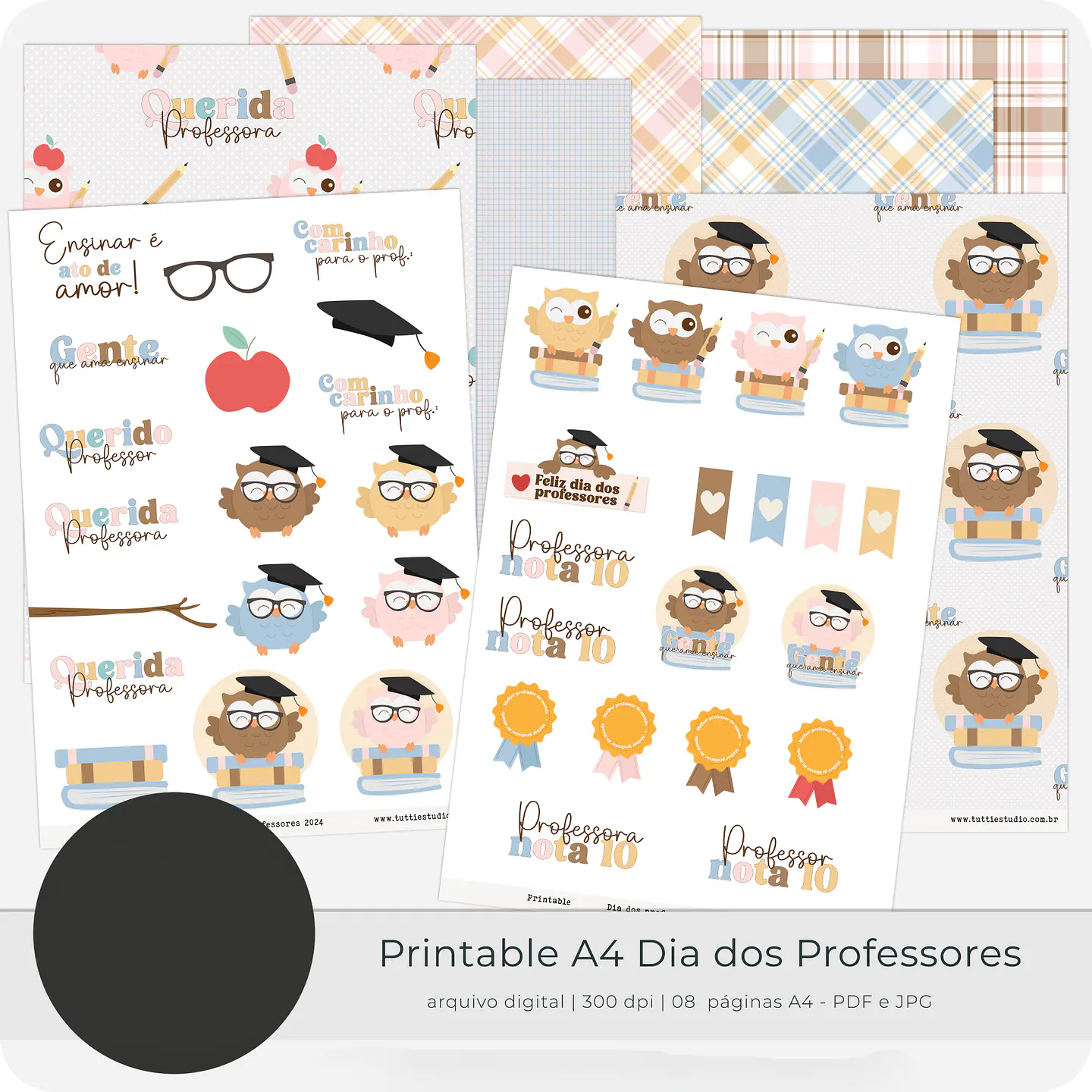 Kit Digital Dia dos Professores Gente que ama ensinar - TUTTI 15