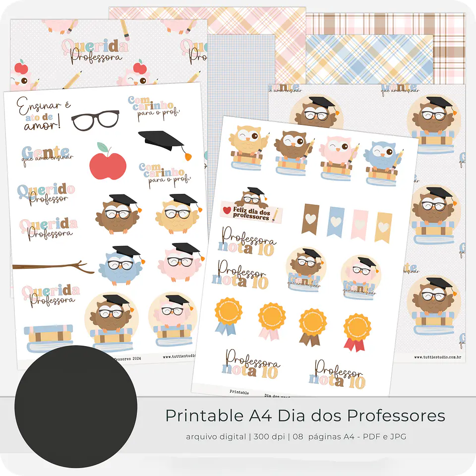 Kit Digital Dia dos Professores Gente que ama ensinar - TUTTI 15