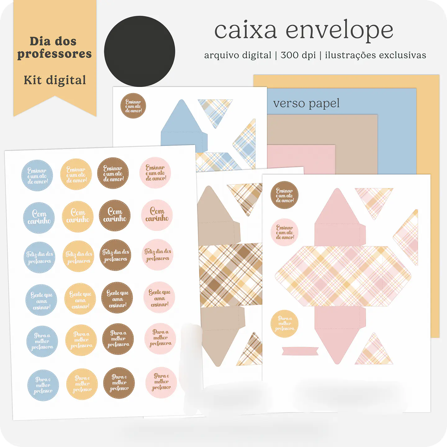 Kit Digital Dia dos Professores Gente que ama ensinar - TUTTI 16
