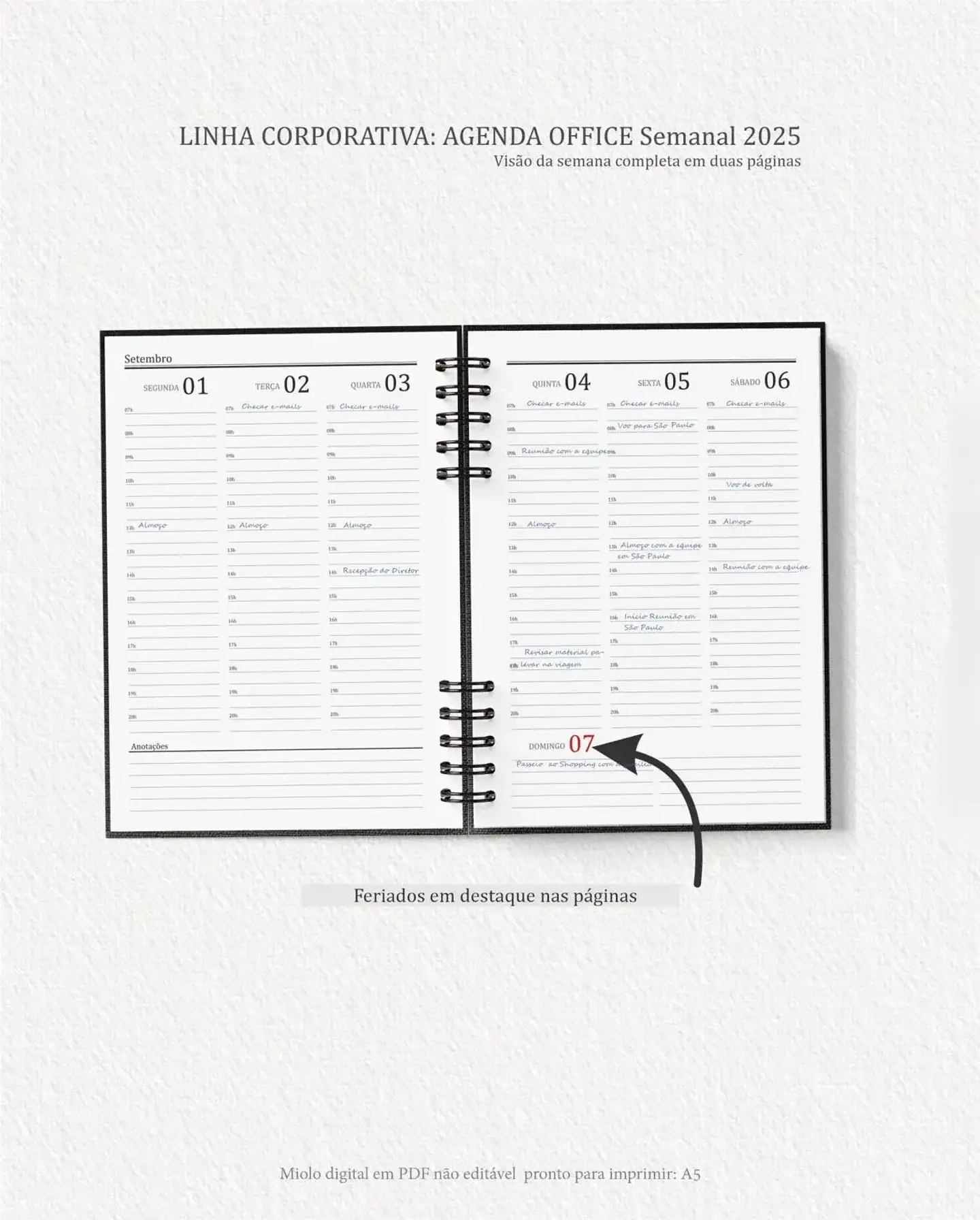  Arquivo Miolo Agenda Office Semanal 2025 | Carinas Paper 1
