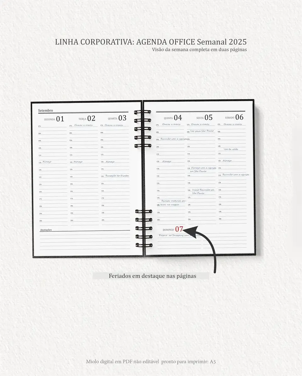  Arquivo Miolo Agenda Office Semanal 2025 | Carinas Paper 1