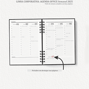  Arquivo Miolo Agenda Office Semanal 2025 | Carinas Paper