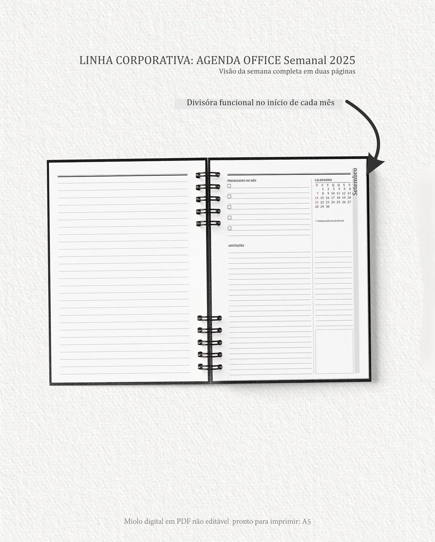  Arquivo Miolo Agenda Office Semanal 2025 | Carinas Paper 4