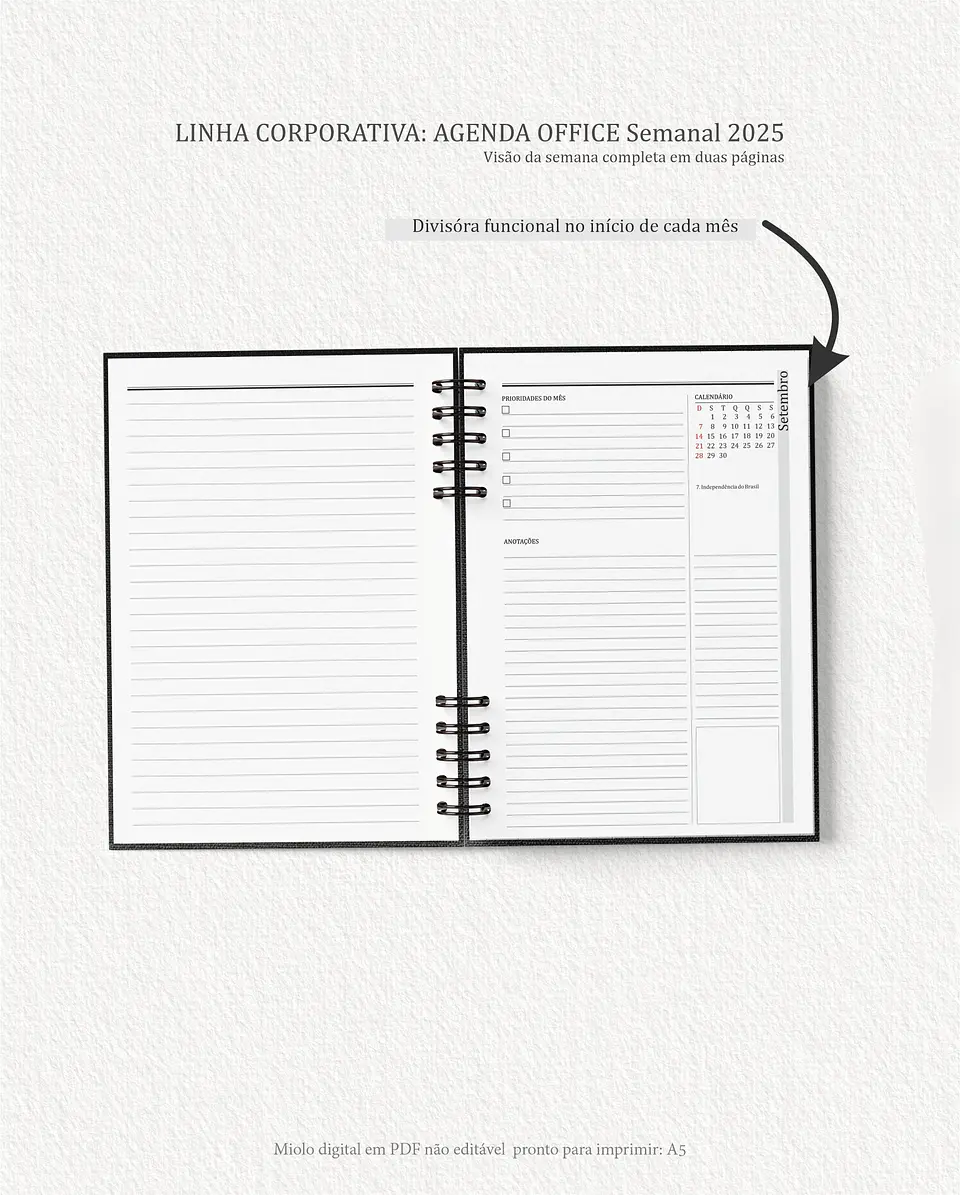  Arquivo Miolo Agenda Office Semanal 2025 | Carinas Paper 4