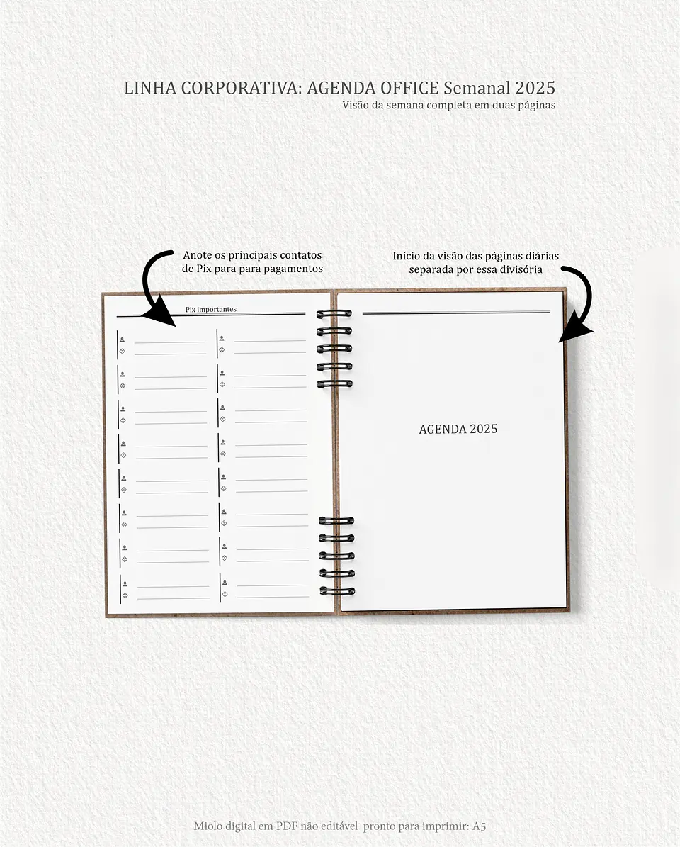  Arquivo Miolo Agenda Office Semanal 2025 | Carinas Paper 5