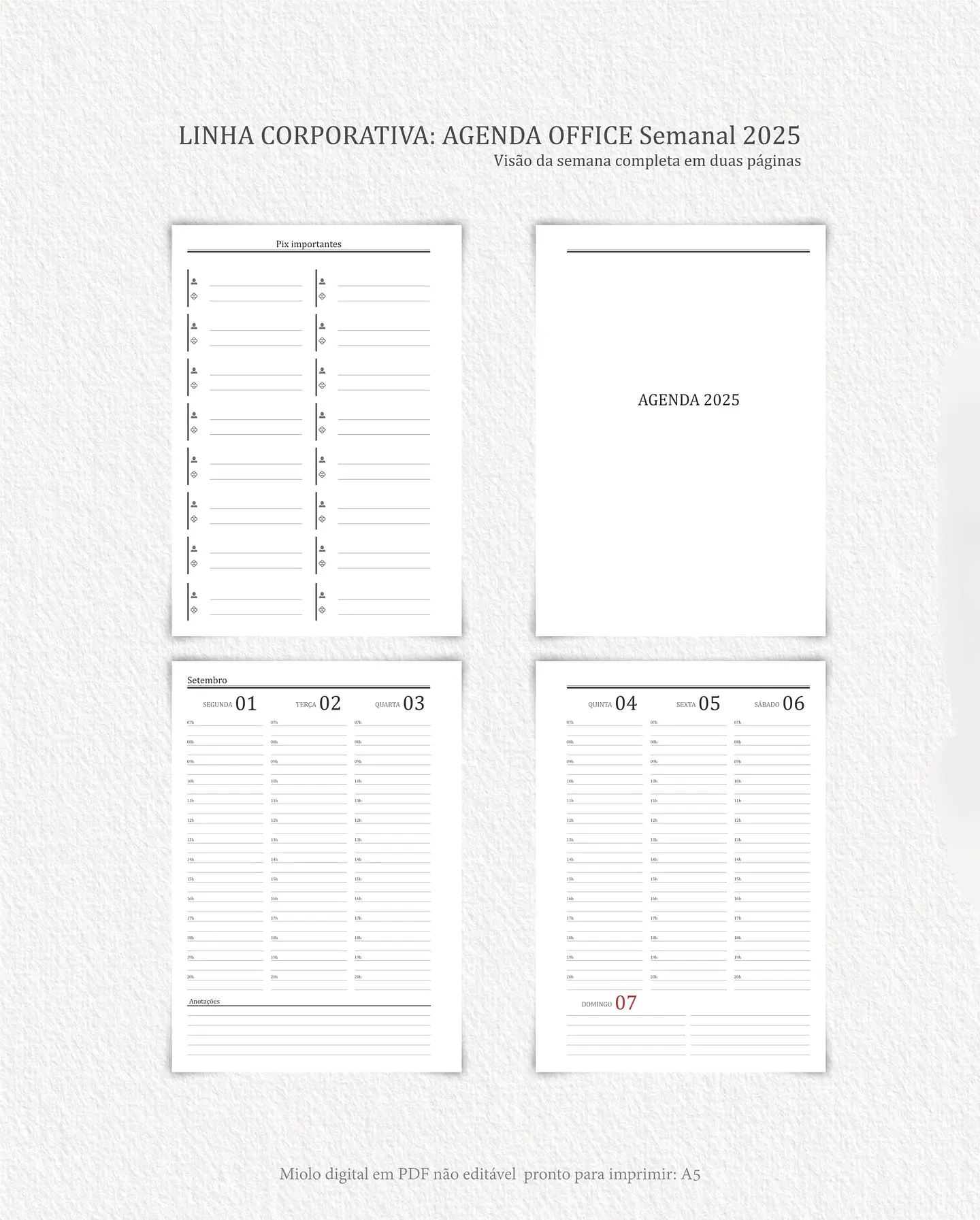  Arquivo Miolo Agenda Office Semanal 2025 | Carinas Paper 8