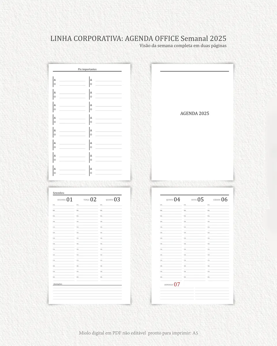  Arquivo Miolo Agenda Office Semanal 2025 | Carinas Paper 8