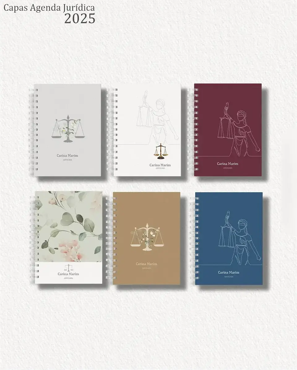  Arquivo Combo 7 capas A5 para Agenda Jurídica - Carinas Paper 1