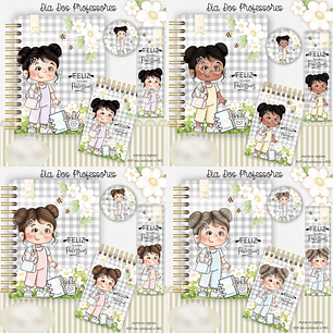 Arquivo Dia dos Professores Kit Encadernação - Crys Arts