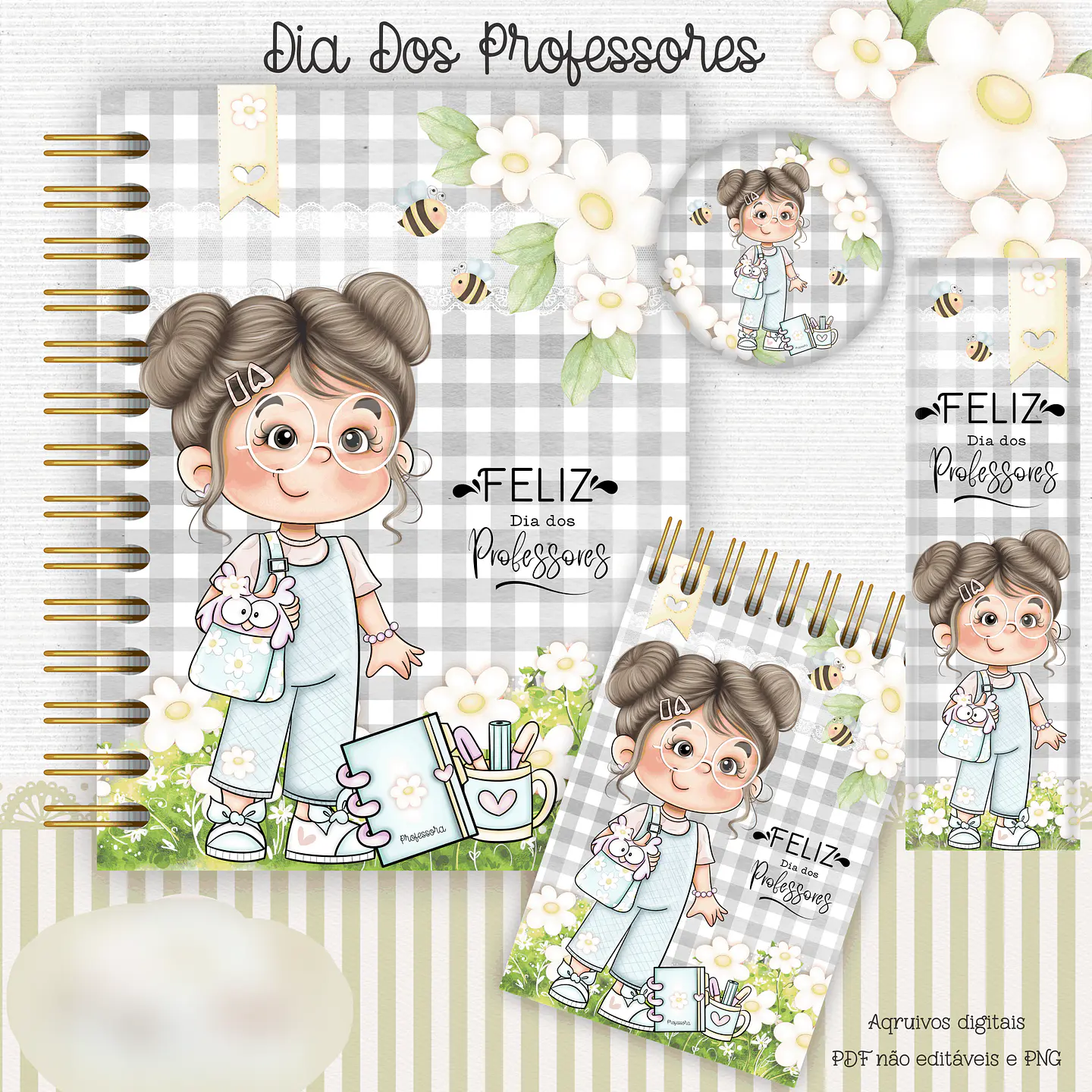 Arquivo Dia dos Professores Kit Encadernação - Crys Arts 5