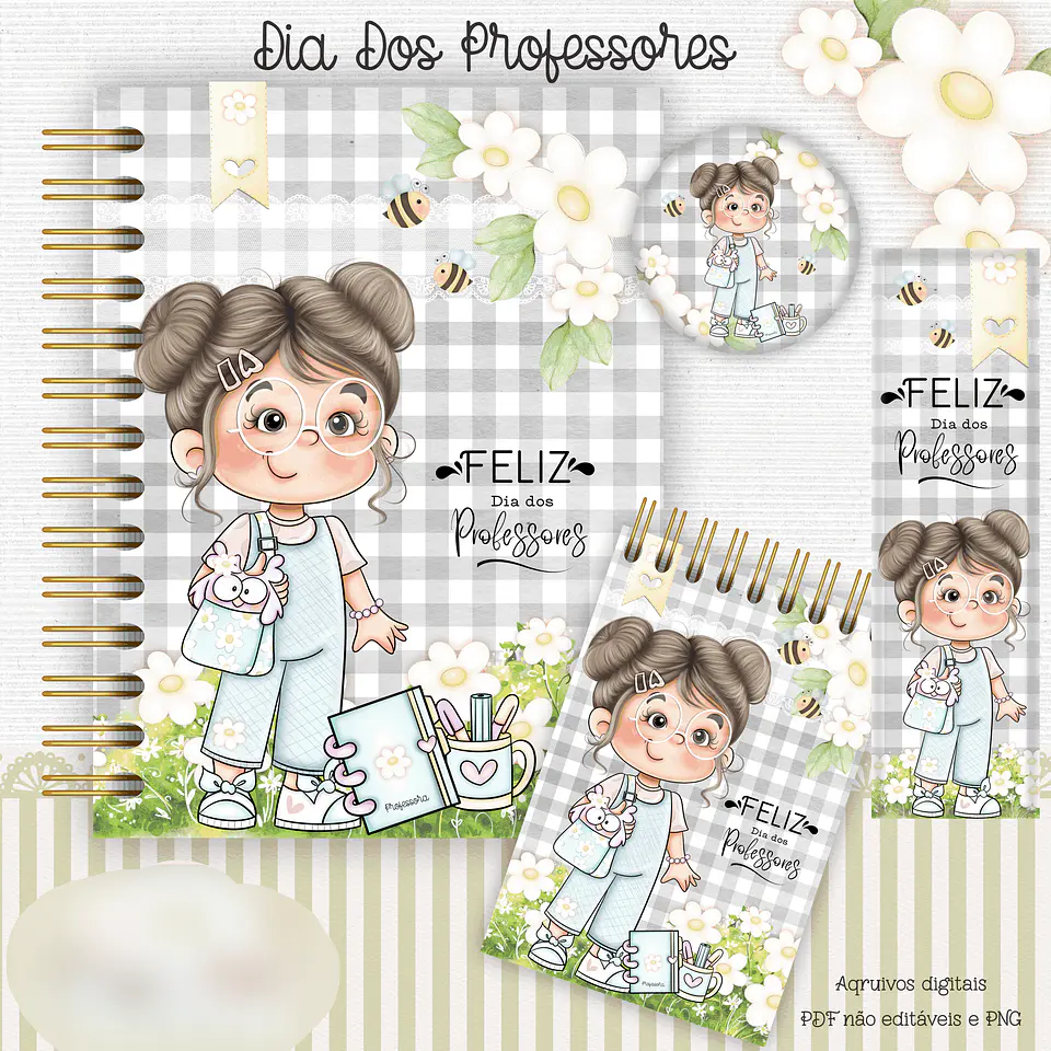 Arquivo Dia dos Professores Kit Encadernação - Crys Arts 5