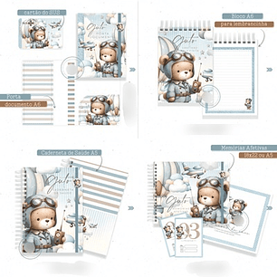 Arquivo Encadernação Baby Ursinho Aviador